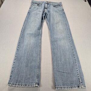 Levis 514 Slim Straight Jeans Mens 34x32 Light Wash Cotton Classic Denim